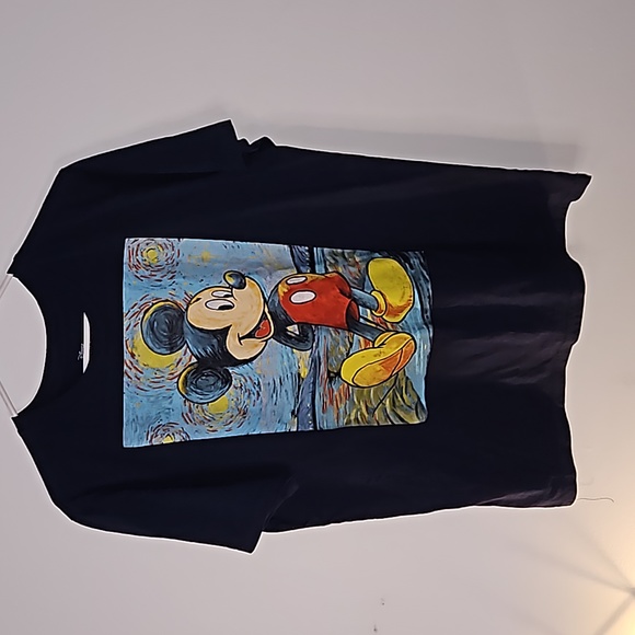 Disney Tops - Disney Mickey Mouse Van Gogh Starry Night Graphic T-Shirt Size X-Large